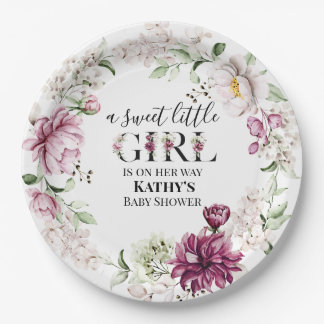 Plato De Papel Una dulce chile de papel Baby Shower