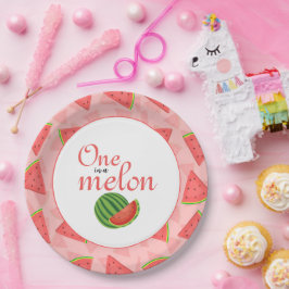 Plato De Papel Una en un melón Fiesta de cumpleaños de Melón