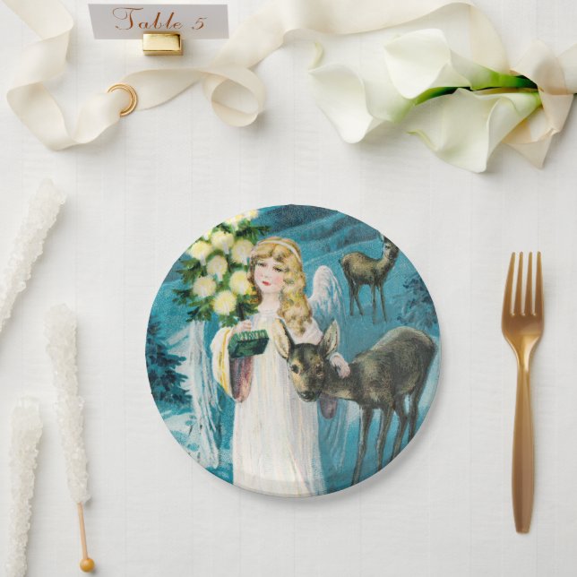 Plato De Papel Una Feliz Navidad, Placas de papel (Boda)