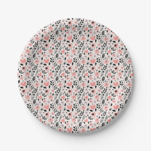 Plato De Papel Una Flor Florece Para Su Propia Alegría
