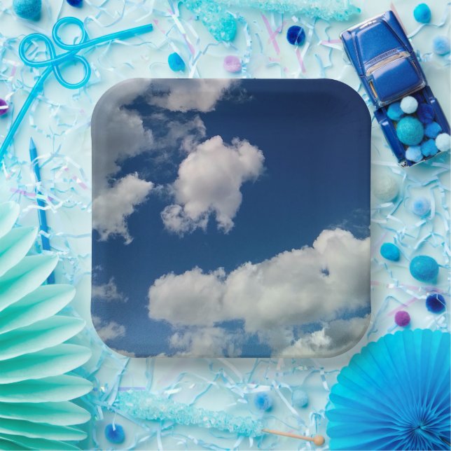 Plato De Papel Una mezcla de nubes (Fiesta)