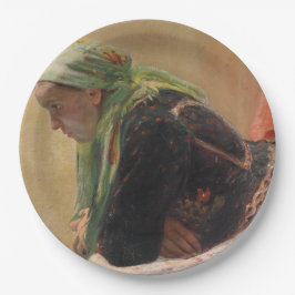 Plato De Papel Una mujer profunda en el pensamiento (por Oleksa N