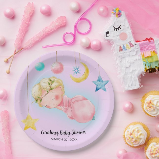 Plato De Papel Una niña dulce Baby Shower (Fiesta)