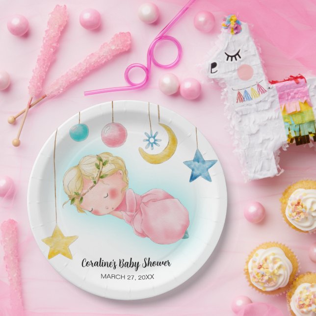 Plato De Papel Una niña dulce Baby Shower (Fiesta)