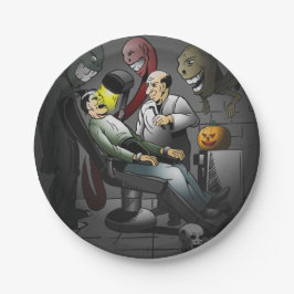 Plato De Papel Una noche de Halloween en el dentista