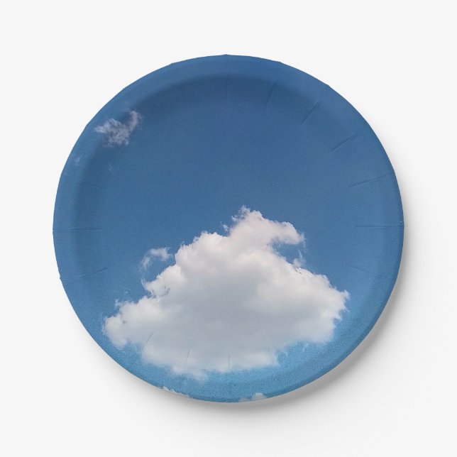 Plato De Papel Una nube simple (Anverso)