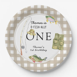 Plato De Papel Una pequeña fiesta de cumpleaños de pescadores