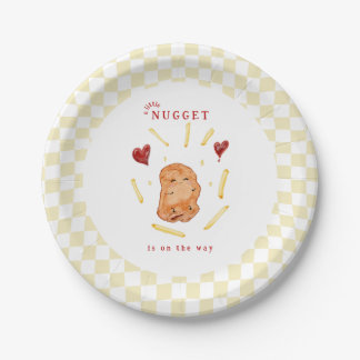 Plato De Papel Una pequeña pepita en camino Baby Shower