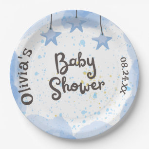Plato De Papel Una pizca de alegría: Baby Shower acuarela