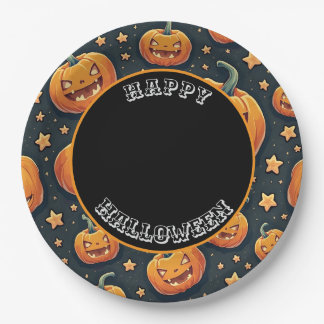 Plato De Papel una placa de Halloween