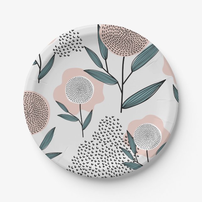 Plato De Papel Una rosa (Anverso)