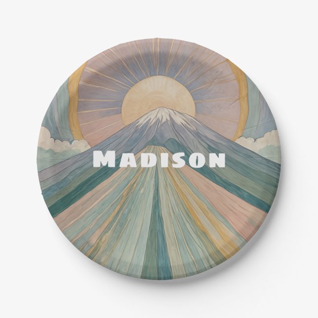 Plato De Papel Una serenata volcánica personalizada (Anverso)