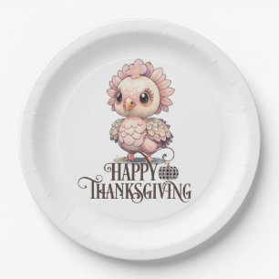 Plato De Papel Una Turquía de Acción de Gracias