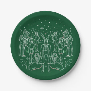 Plato De Papel Undécimo día de Navidades Placas de papel de 7"