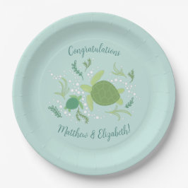 Plato De Papel Under Sea Turtles Baby Shower