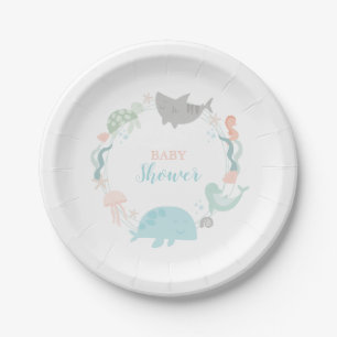 Plato De Papel Under the Sea Baby Shower