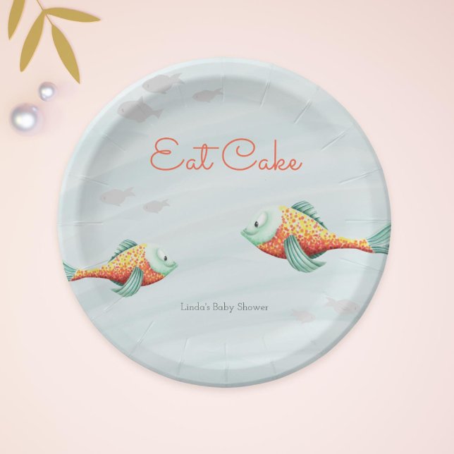 Plato De Papel Under the Sea Fish Baby Shower (Subido por el creador)