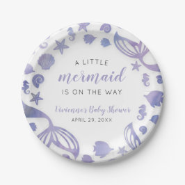Plato De Papel Under the Sea Mermaid Baby Shower