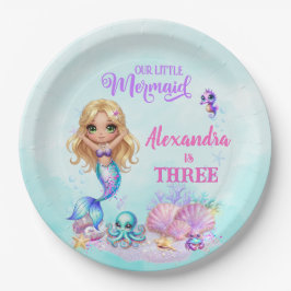 Plato De Papel Under the Sea - Splish Splash - Mermaid Birthday