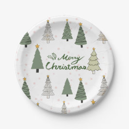 Plato De Papel Under the Snowy Trees – Christmas