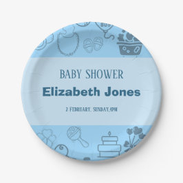 Plato De Papel "Únete a nosotros para celebrar a nuestro principi