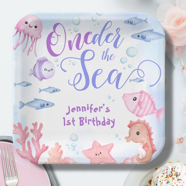 Plato De Papel ¡ÚNICAMENTE Al Mar! 1.ᵉʳ Chica de cumpleaños Vida  (Subido por el creador)