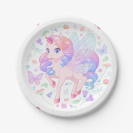 Plato De Papel Unicornio
