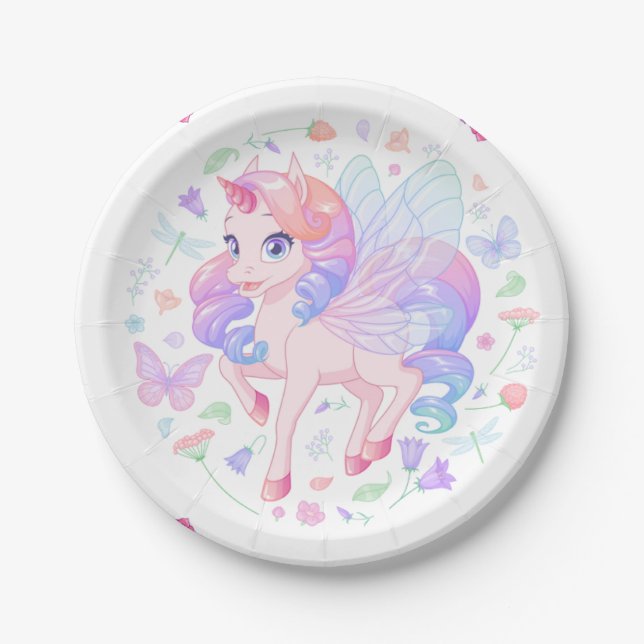 Plato De Papel Unicornio (Anverso)