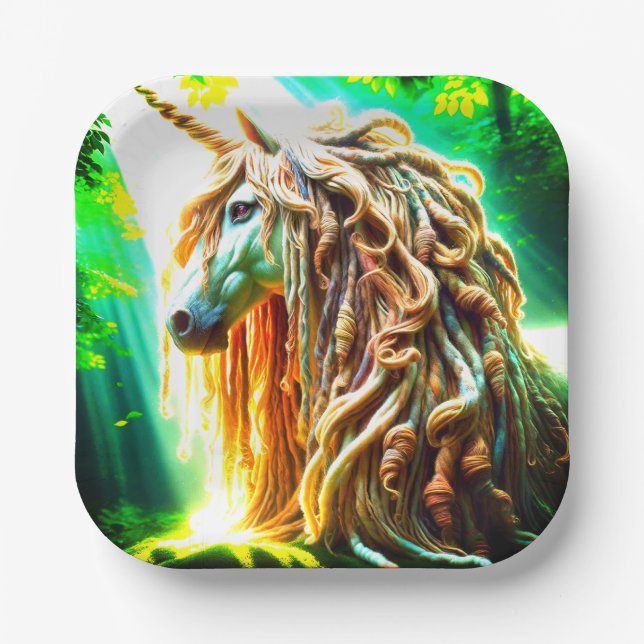 Plato De Papel Unicornio (Anverso)