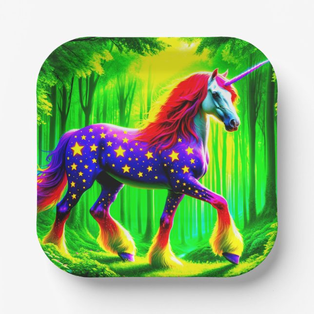 Plato De Papel Unicornio (Anverso)