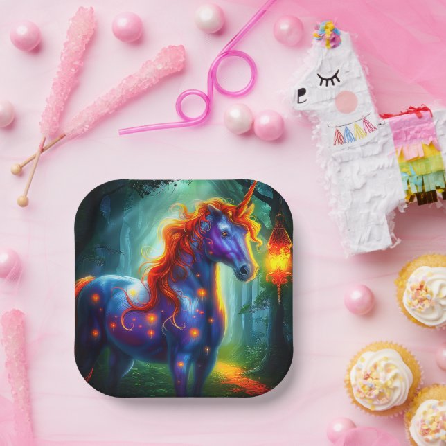 Plato De Papel Unicornio (Fiesta)