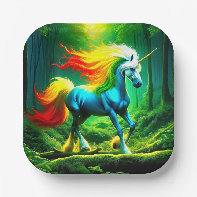 Plato De Papel Unicornio (Anverso)