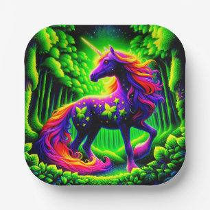Plato De Papel Unicornio