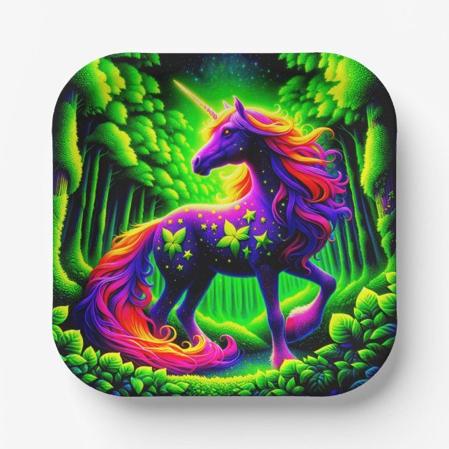 Plato De Papel Unicornio (Anverso)