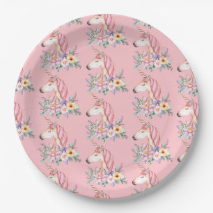 Plato De Papel Unicornio