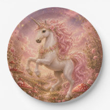 Unicornio al galope en una pradera encantada