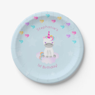 Plato De Papel Unicornio mágico
