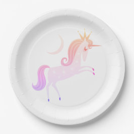 Plato De Papel unicornio mágico