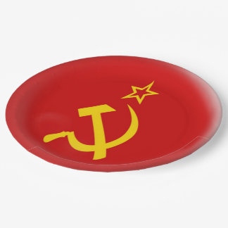 Plato De Papel Unión Soviética - bandera de URSS