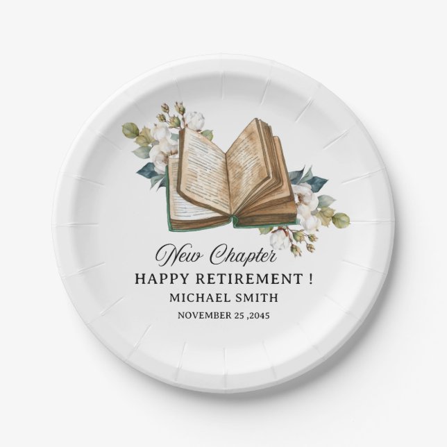 Plato De Papel Unique Retirement Paper Plate (Anverso)