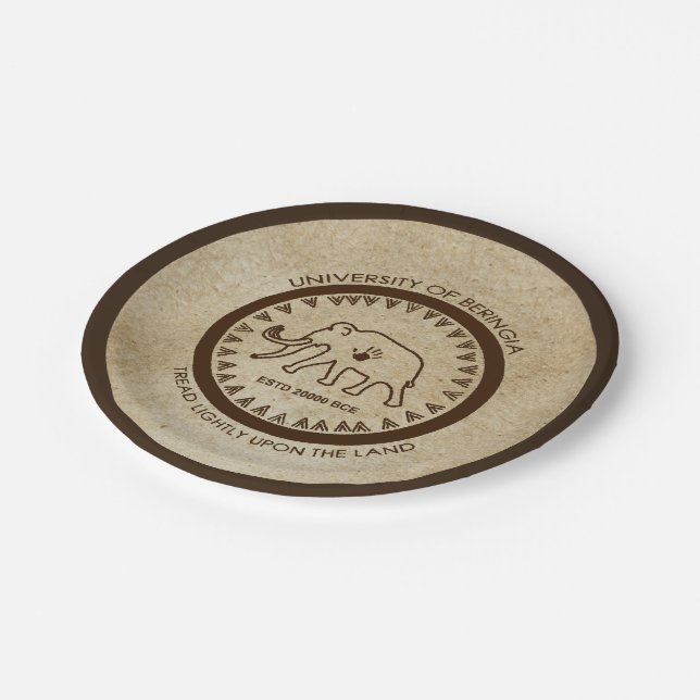 Plato De Papel Universidad de Beringia Mammoth Seal (Angular)