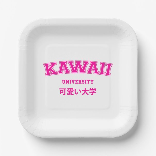 PLATO DE PAPEL UNIVERSIDAD DE KAWAII (Anverso)