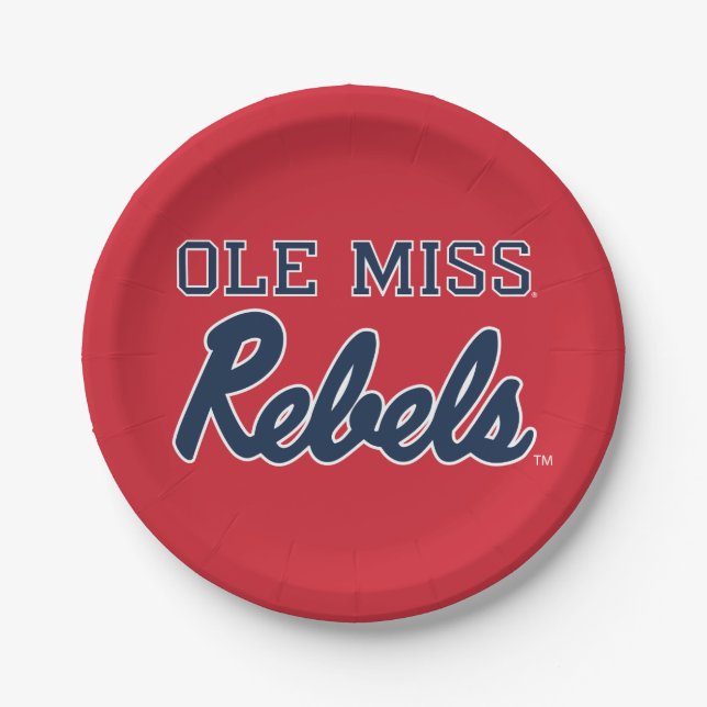 Plato De Papel Universidad de Misisipi | Ole Miss Rebels (Anverso)