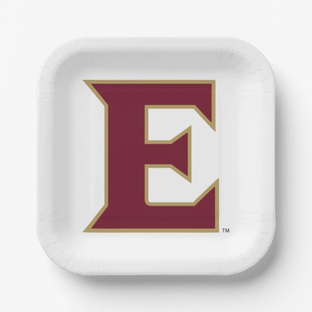 Plato De Papel Universidad Elon E (Anverso)