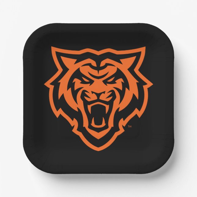 Plato De Papel Universidad Estatal de Idaho bengala diseño espiri (Anverso)