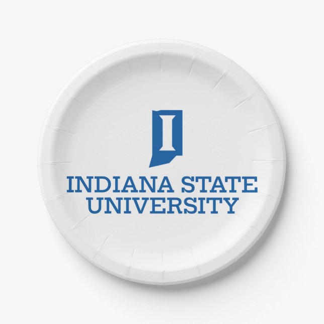 Plato De Papel Universidad Estatal de Indiana (Anverso)