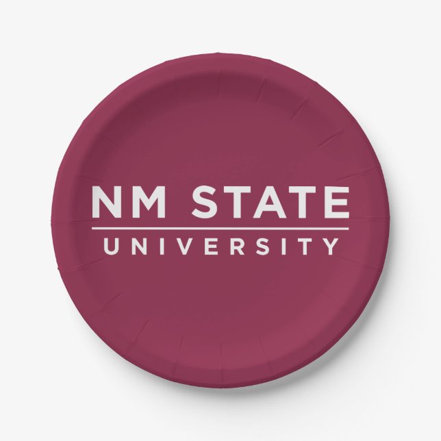 Plato De Papel Universidad Estatal de NM (Anverso)