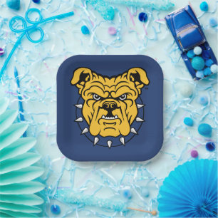 Plato De Papel Universidad Estatal NCA&T Cara de Bulldog