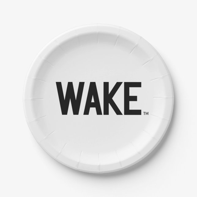 Plato De Papel Universidad Wake Forest | Wake Wordmark (Anverso)