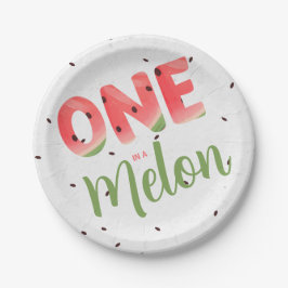 Plato De Papel Uno en una placa de papel de Mellon